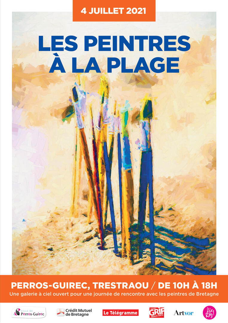 peintres à la plage juillet