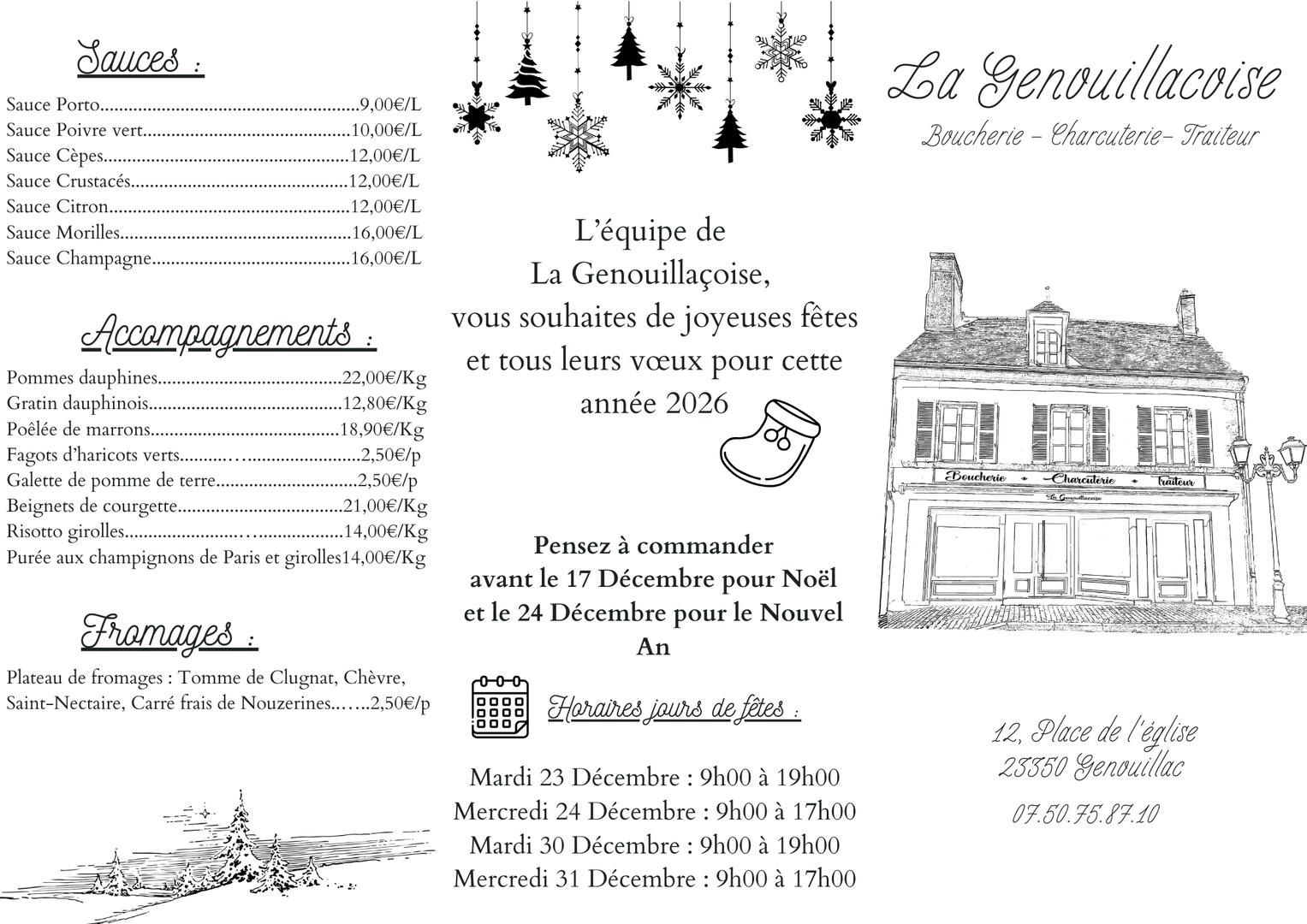 Dépliant Présentation Hôtel Restaurant Élégant Minimaliste Photo Illustration Beige Noir - 1