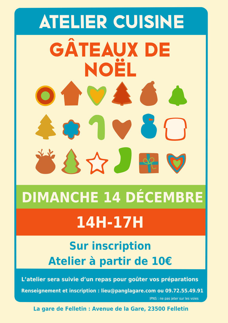 Atelier gâteau de Noël à la gare