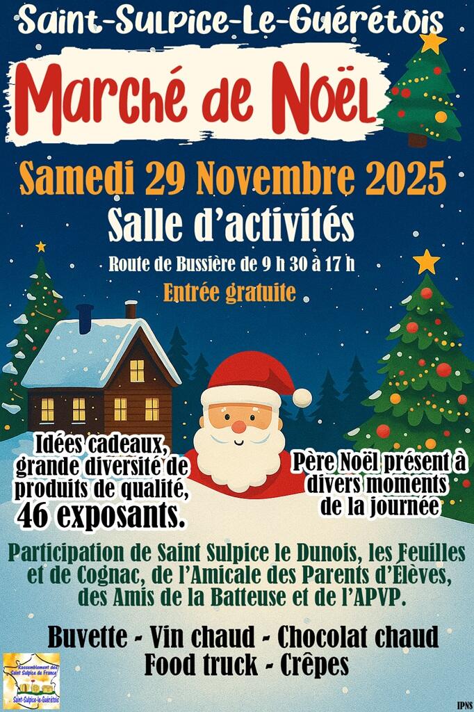 Marché de Noel St Sulpice le Gtois