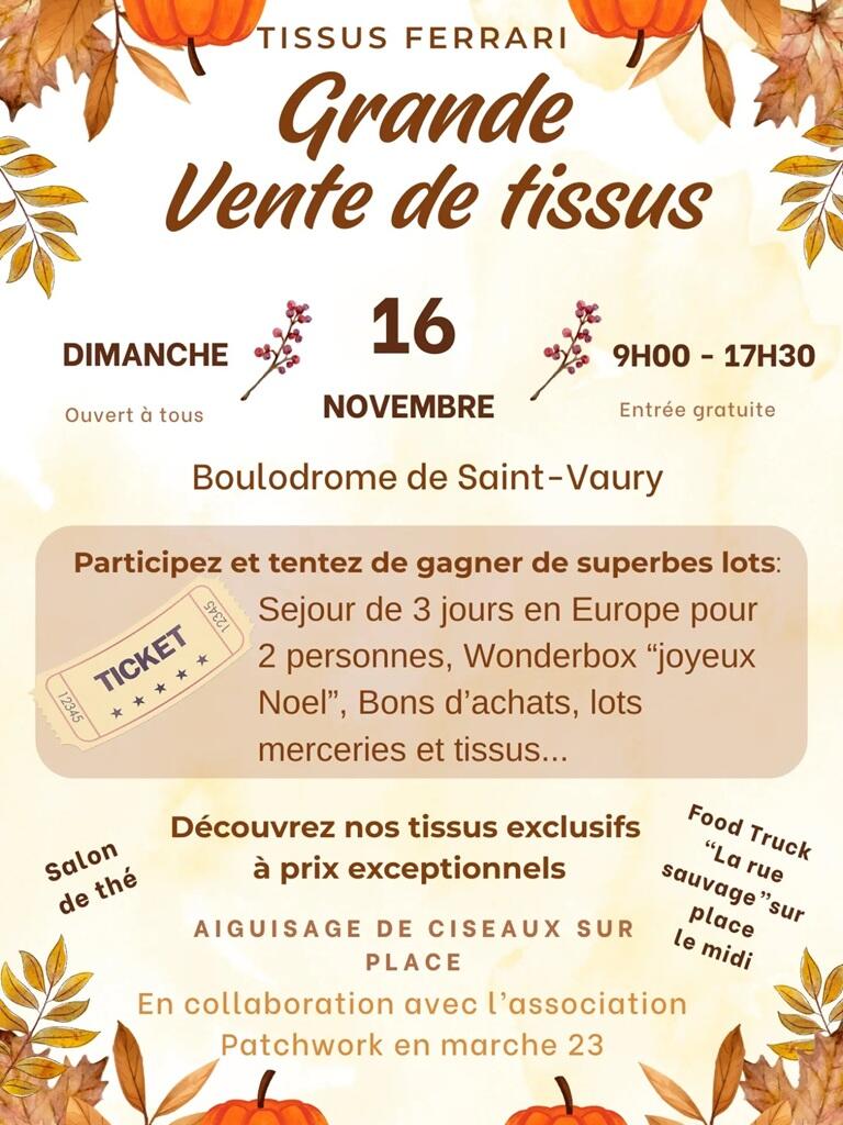 Grande vente de tissus