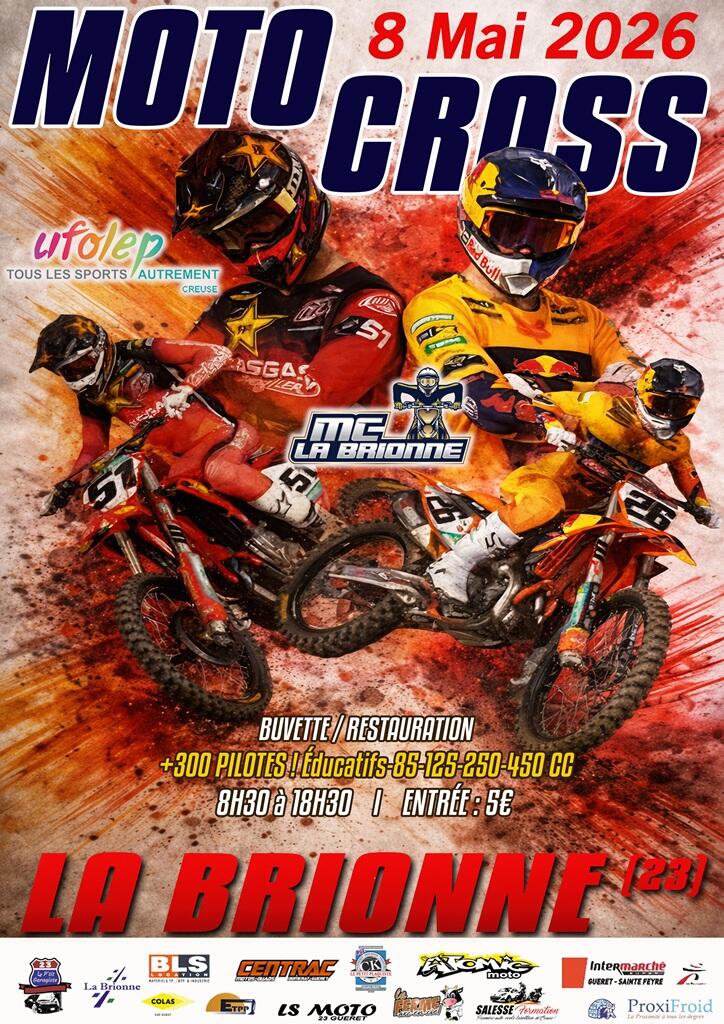 AFFICHE moto cross La Brionne