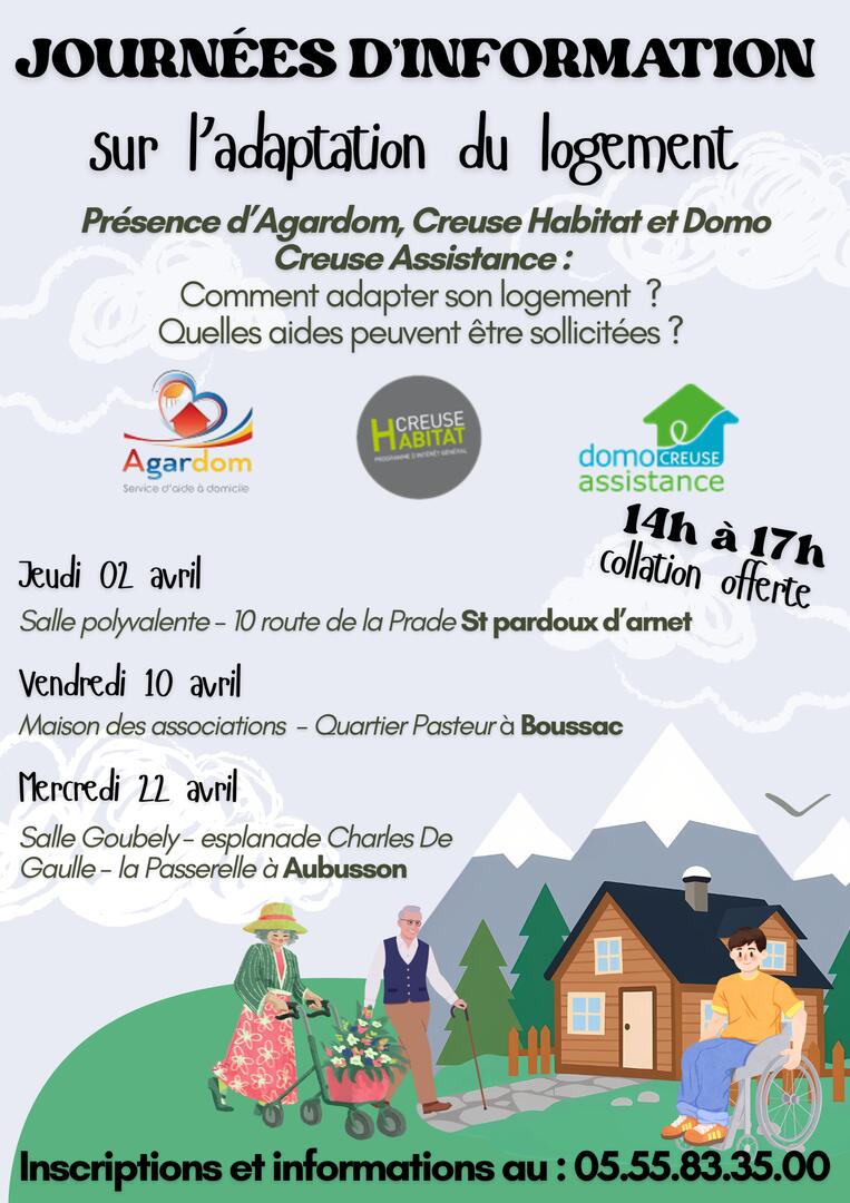 Affiche journée d'information sur l'adaptation du logement