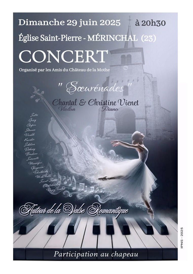 Affiche Concert Valses a MERINCHAL 29 juin 2025