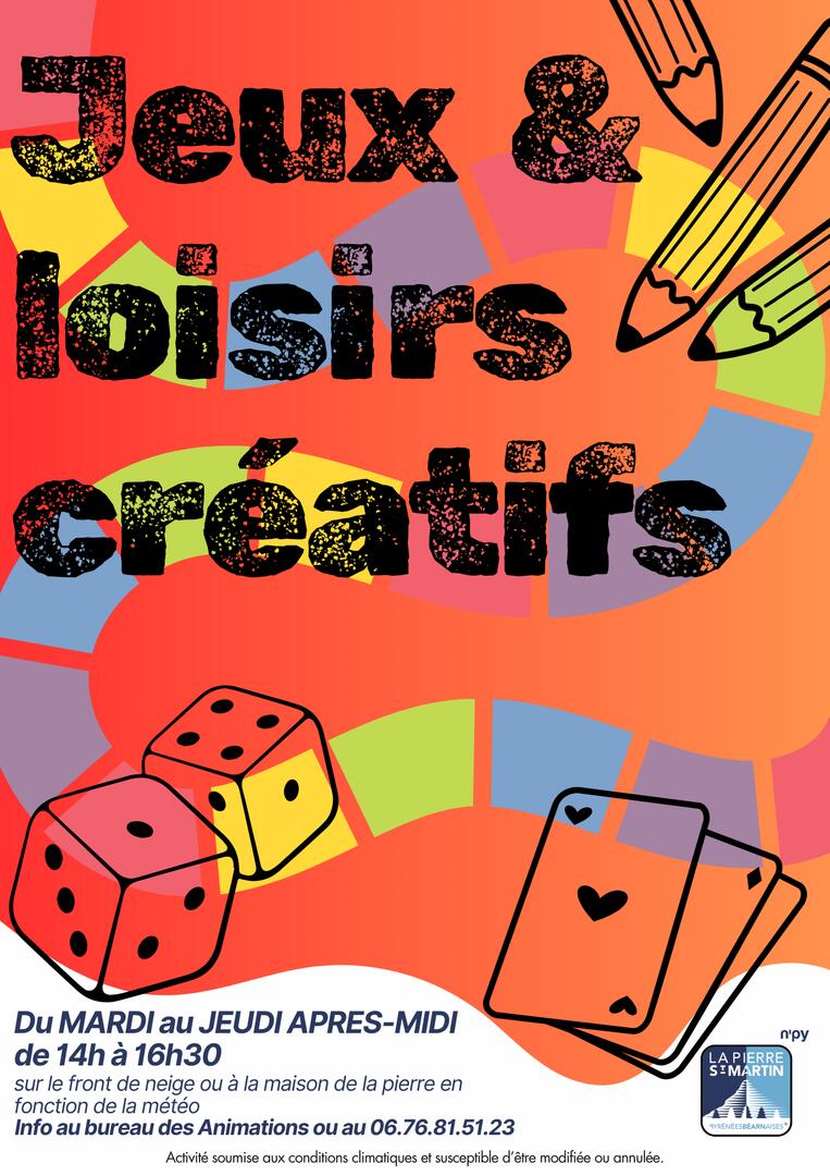 Affiche jeux et loisirs créatifs