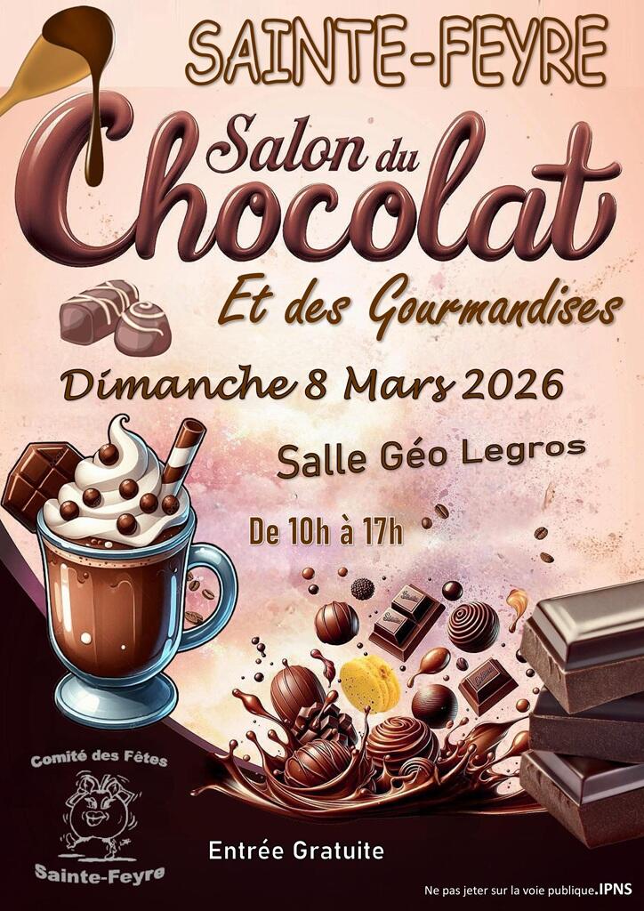 Affiche salon du chocolat 2026 Ste Feyre