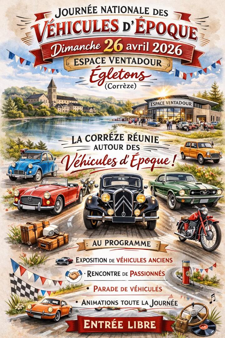 Affiche voiture d'époque