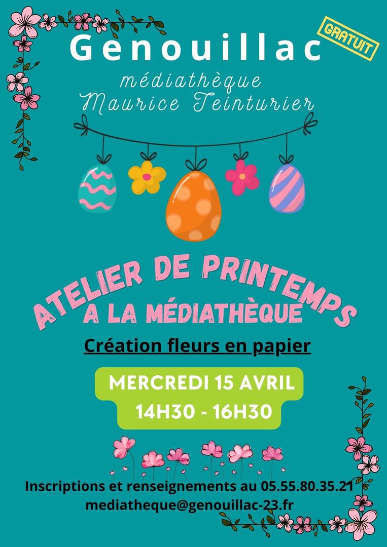 atelier printemps 2026 - Atelier Bricolage de printemps