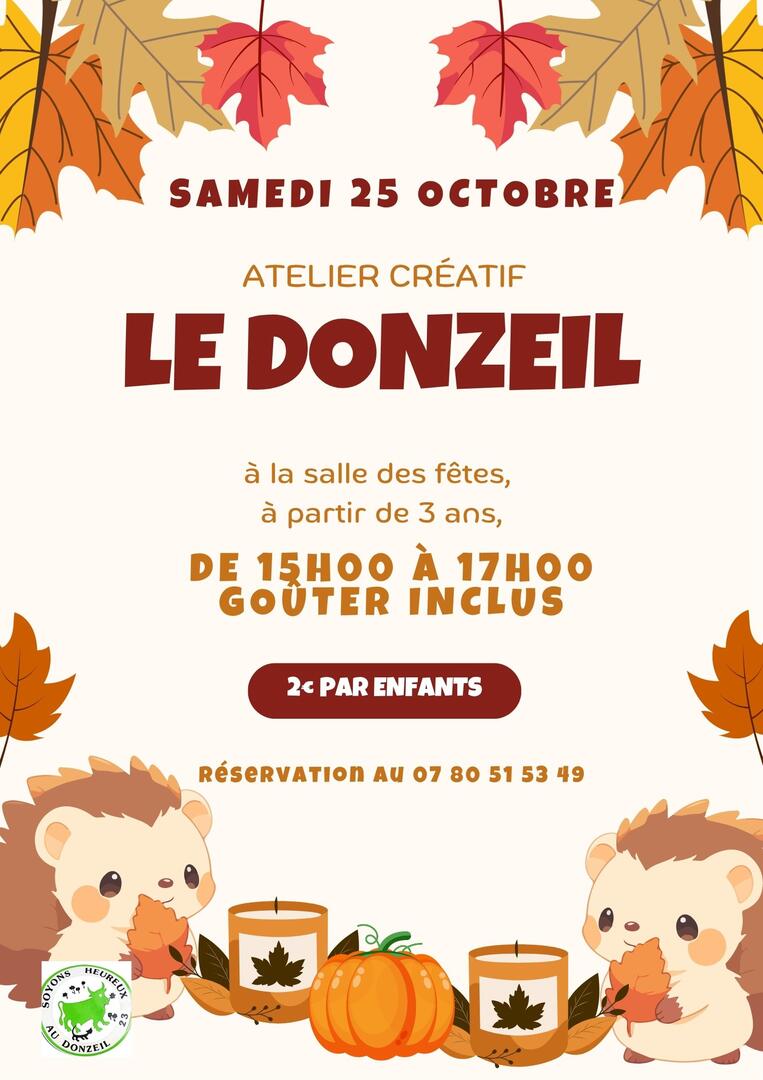 Les Ateliers Créa de L'amicale automne 2025