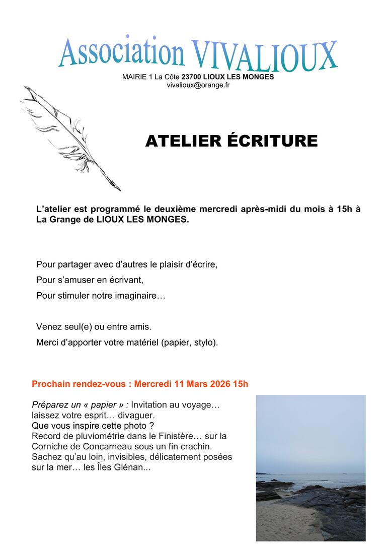 Atelier écriture