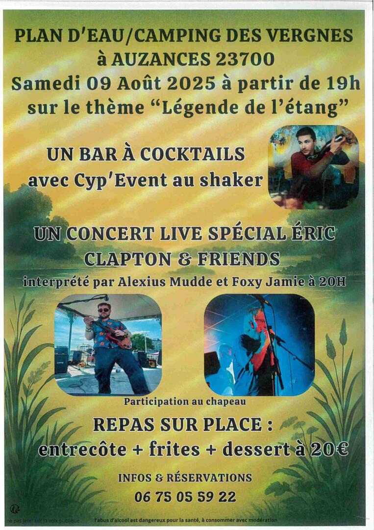 Concert 9 aout camping des vergnes