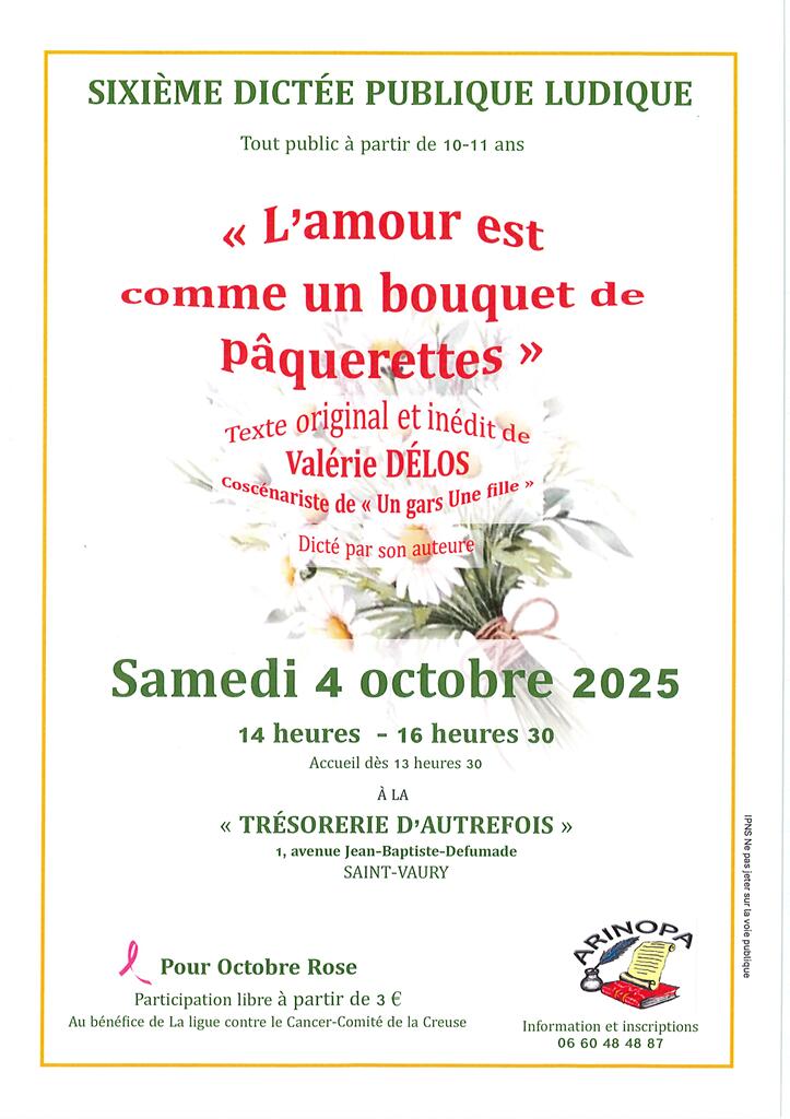 Dictée St Vaury