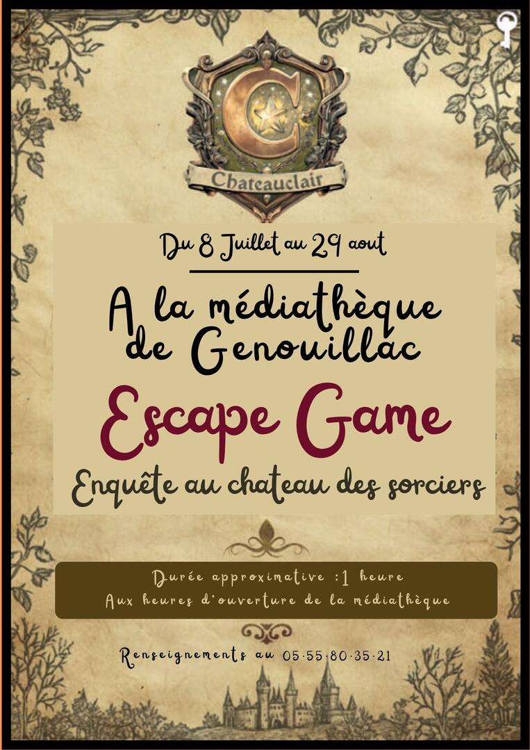 Animation 2023 - 2025 - Escape game été 2025