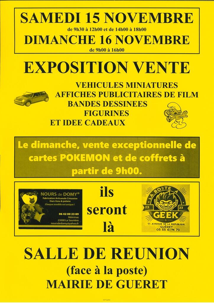 Exposition vente Guéret