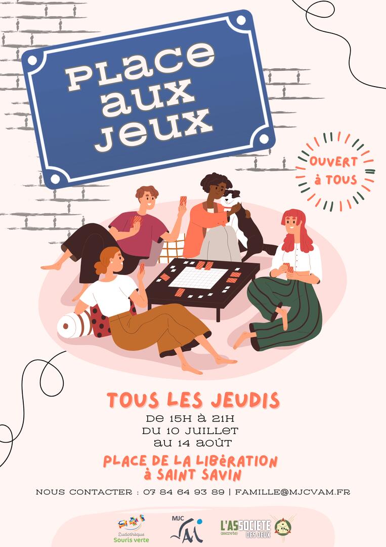 Flyer A4 Atelier Jeux de Société Illustratif Orange et Vert - 1