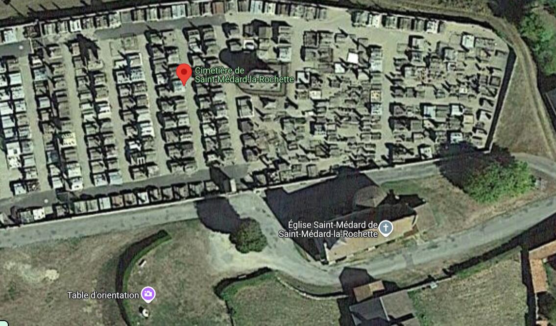 Google Maps Cimetière St-Médard-la-Rochette