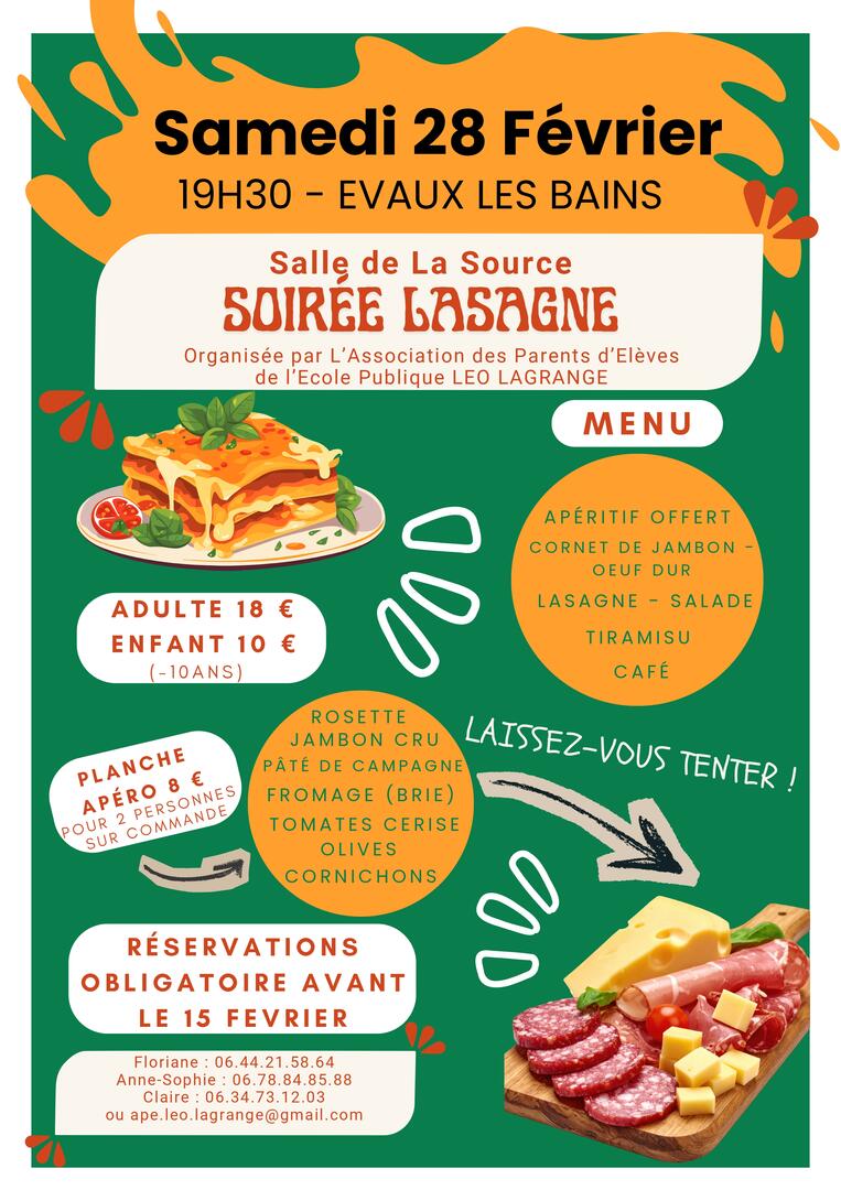 soirée Lasagne