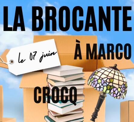 Affiche brocante Crocq
