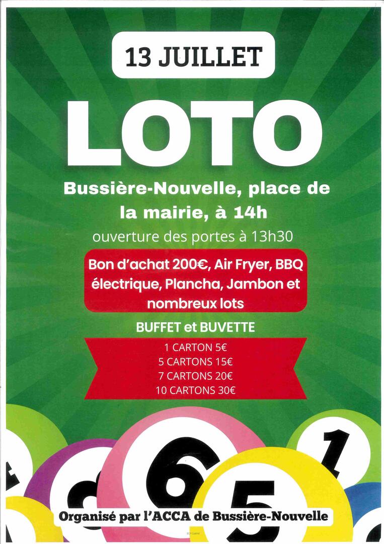 LOTO 13 JUILLET