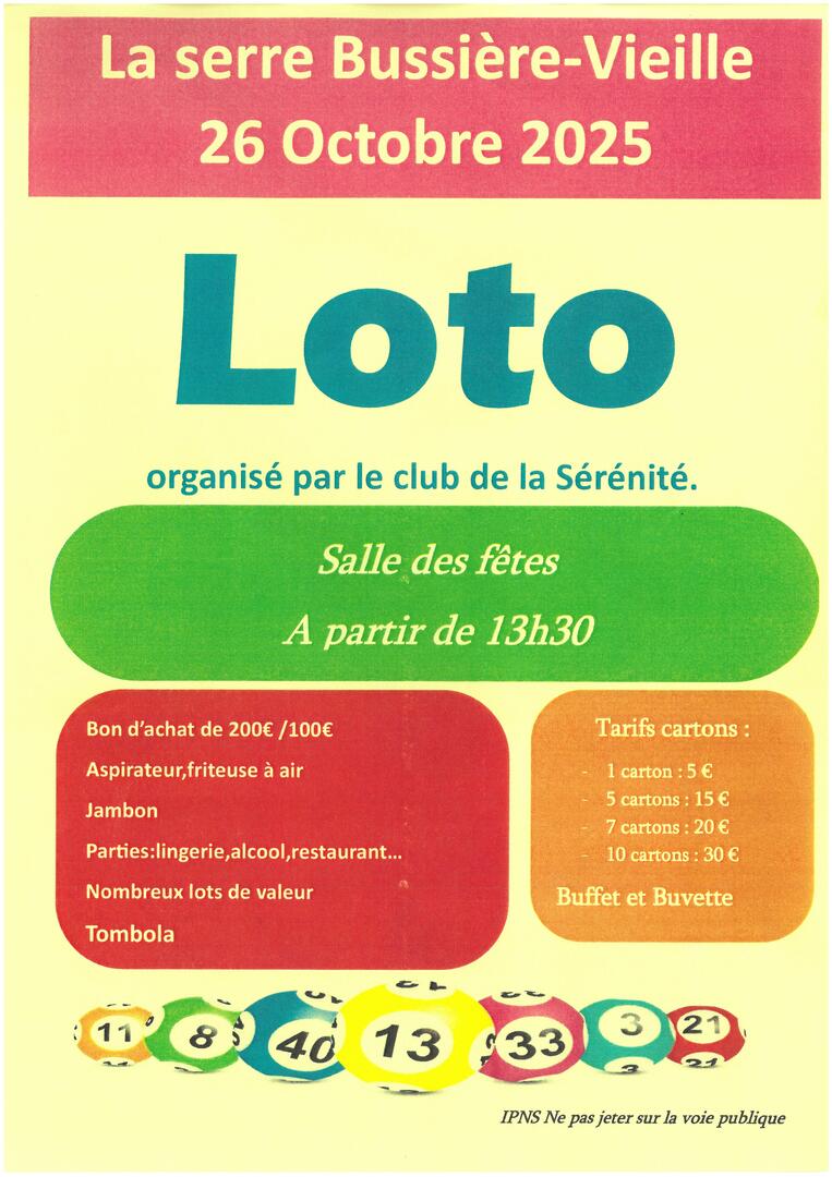 LOTO La Serre Bussière Vielle