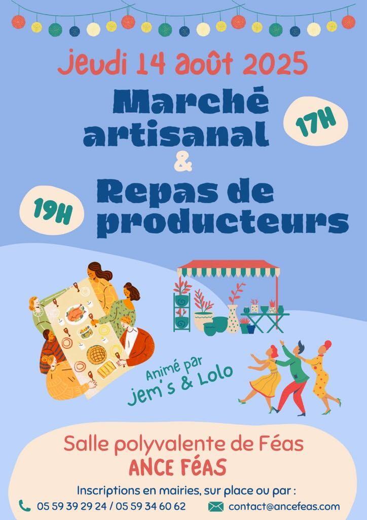 Marché de producteurs et d'artisans à Féas