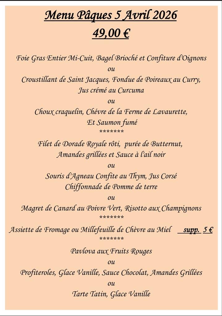 Menu Pâques