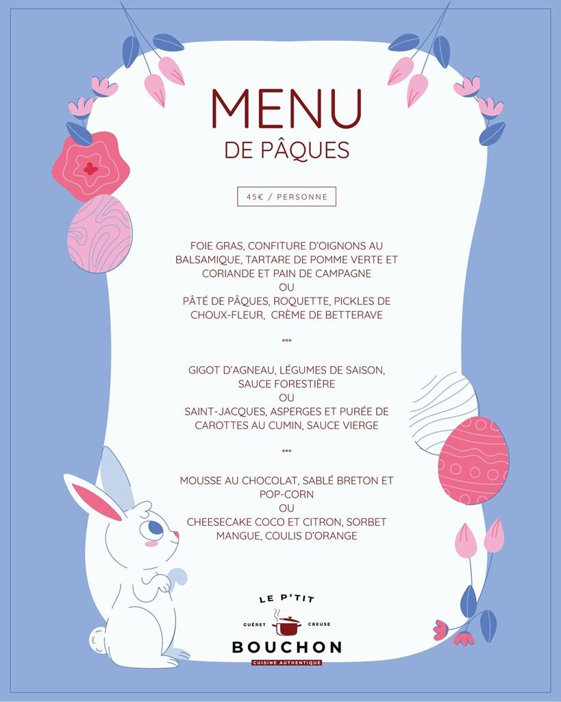 Menu de Pâques