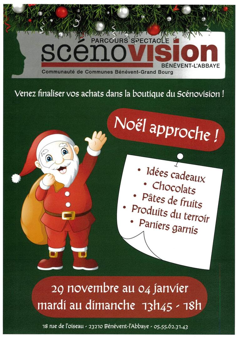Boutique de Noël au Scenovision