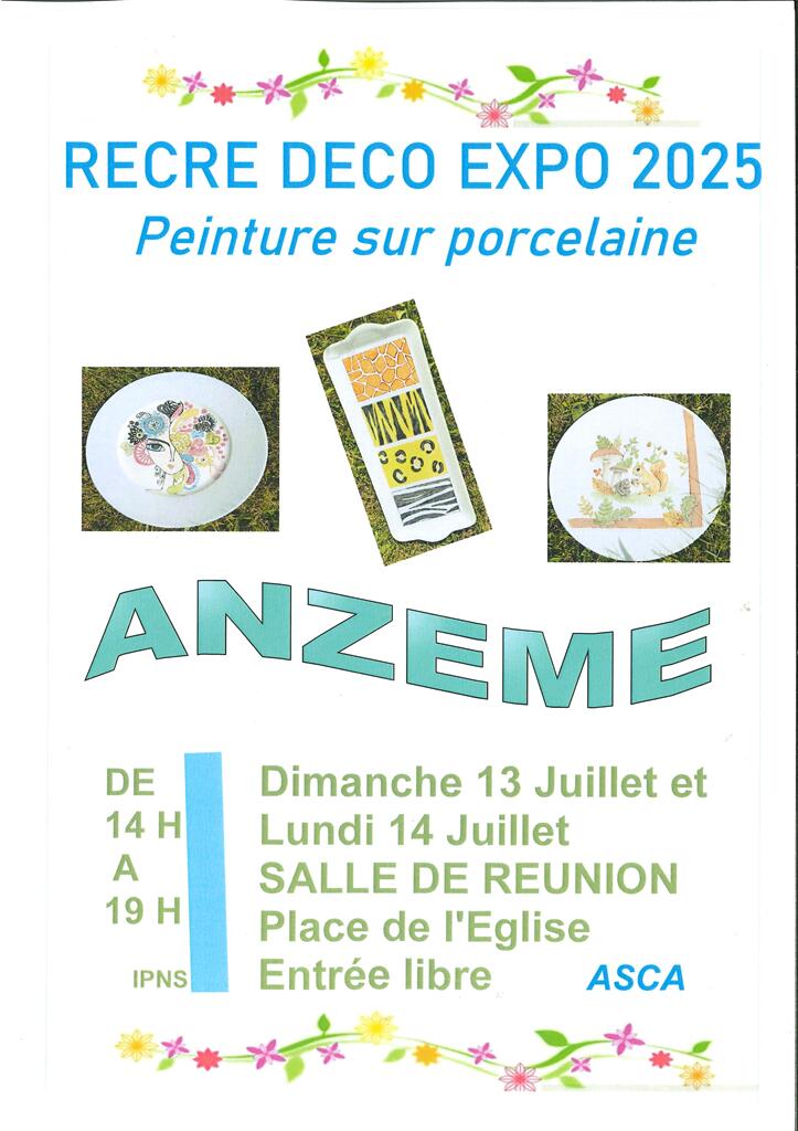 Peinture sur Porcelaine Anzême