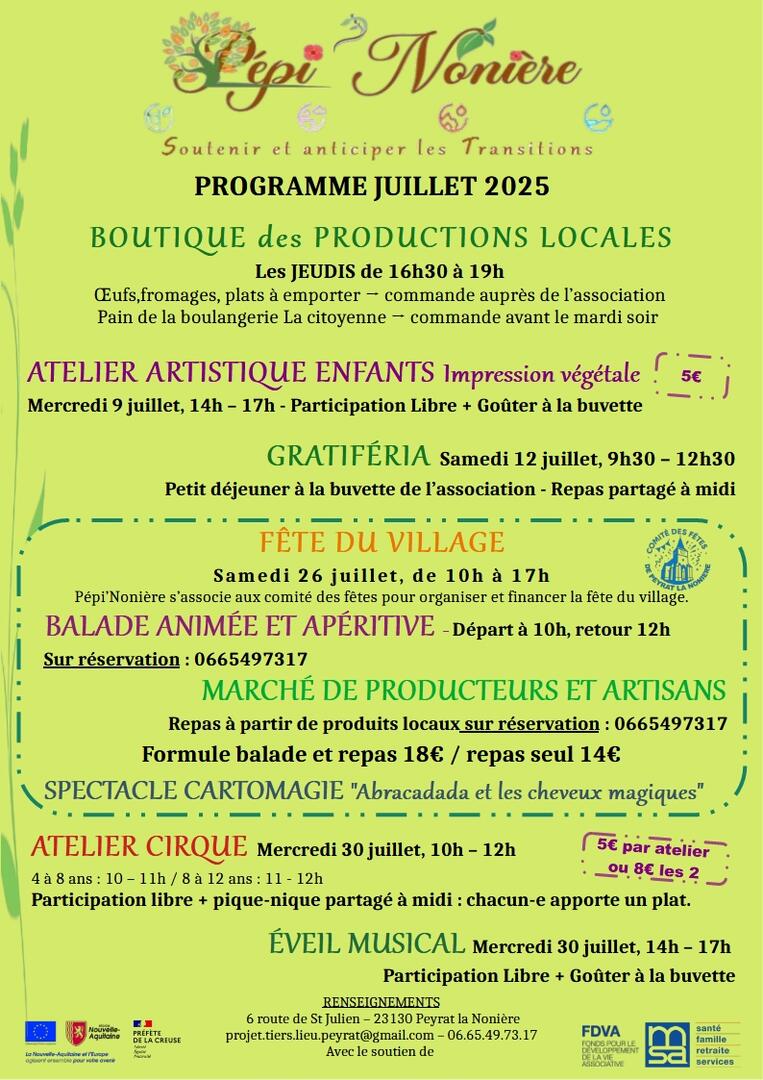 Pepi prog Juillet