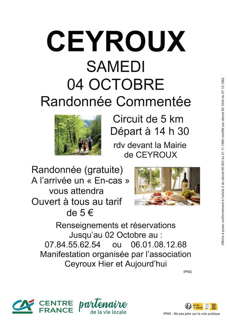 Randonnée Ceyroux