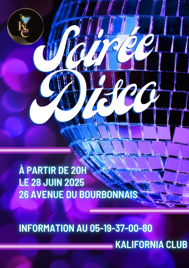 Soirée disco 28 juin