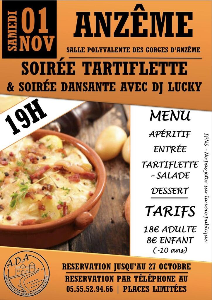 Soirée tartiflette Anzeme