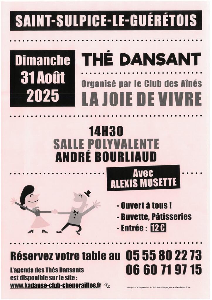 THE DANSANT ST SULPICE LE GUERETOIS