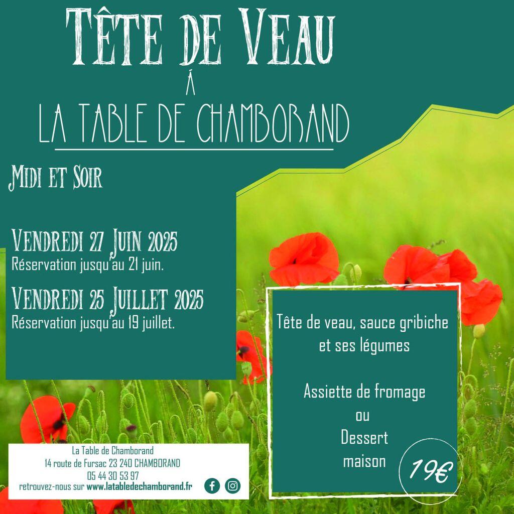 Repas Tête de Veau