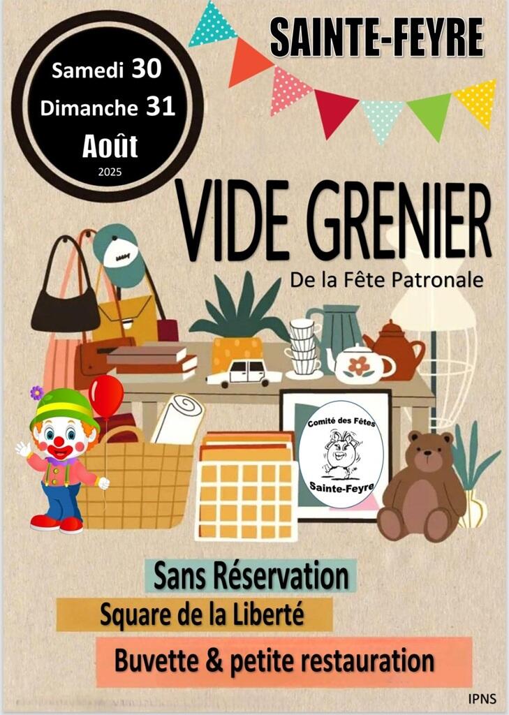 Vide grenier Ste Feyre
