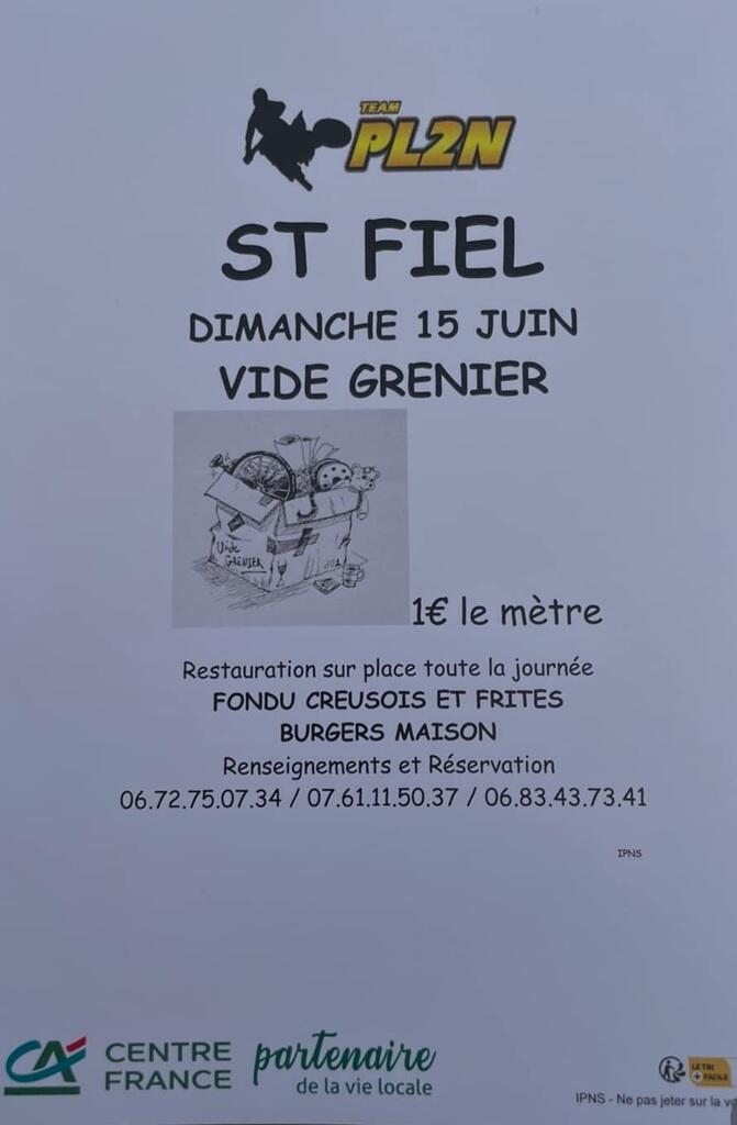Vide grenier st Fiel