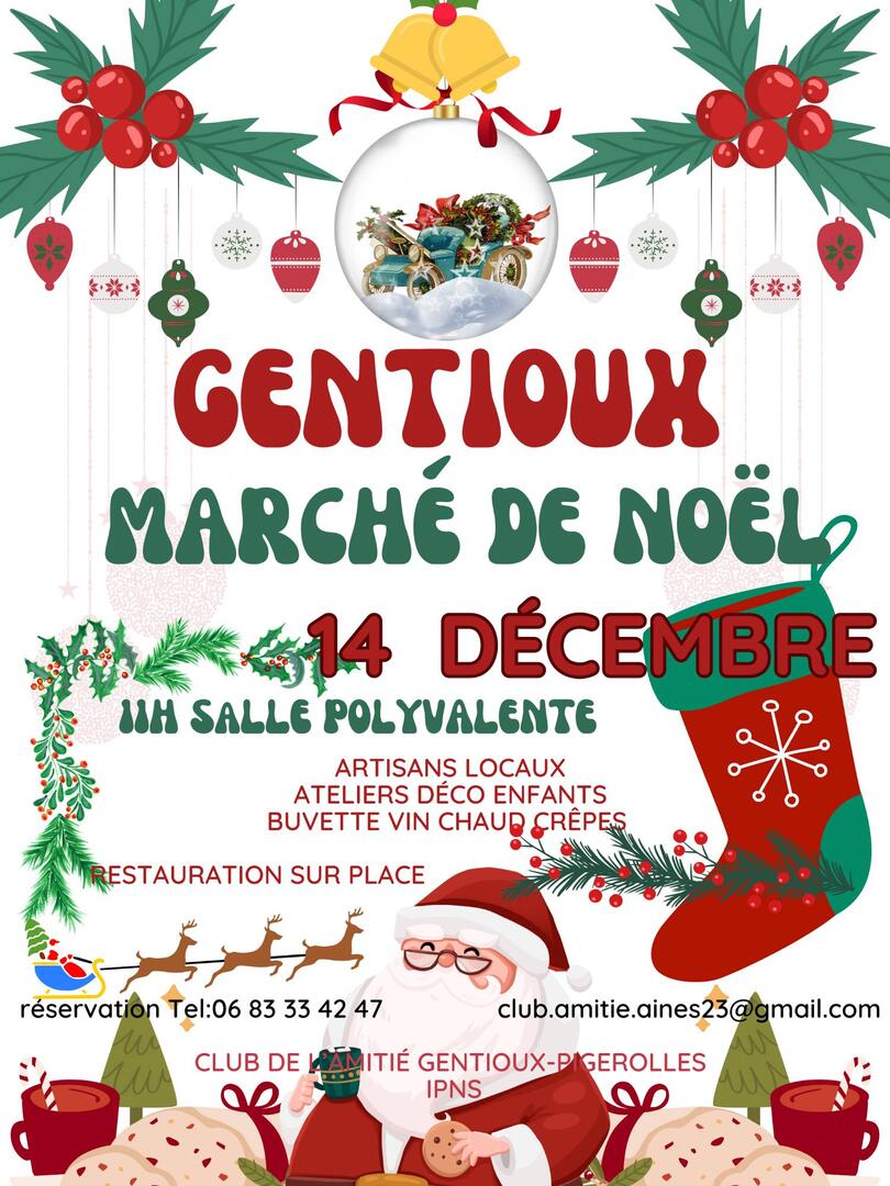 Marché de Noël Gentioux 2025