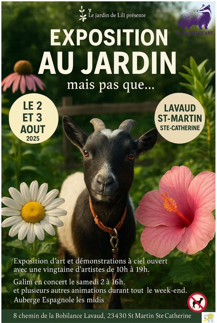EXPOSITION AU JARDIN, mais oas que