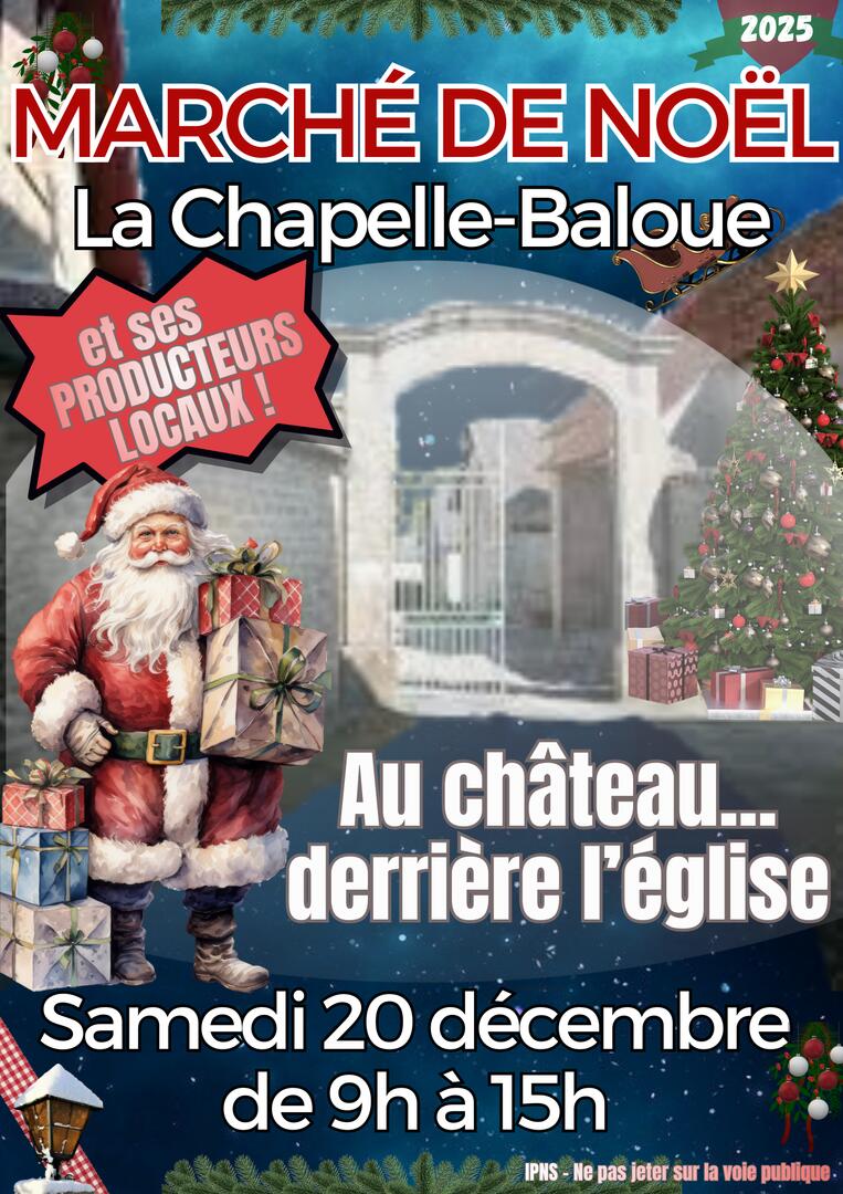 Flyer Marché - affiche marché de Noël