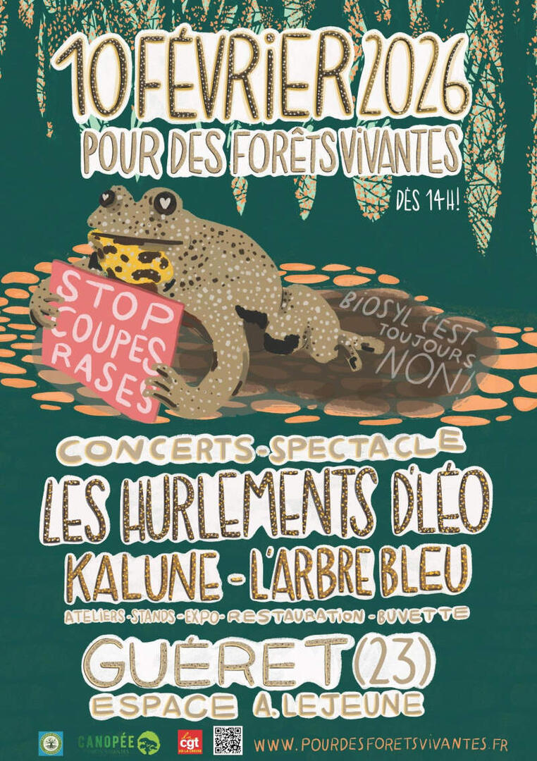 affiche journée pour des forêts vivantes 10.02.2026