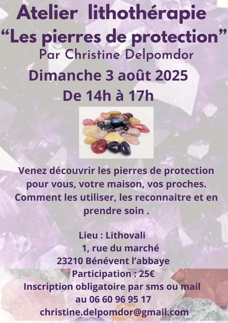 Atelier Lithothérapie