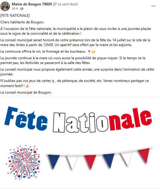 Fête Nationale Bougon