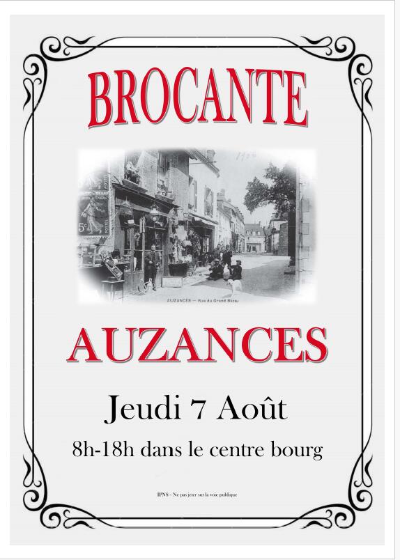 brocante Auzances 7 aout