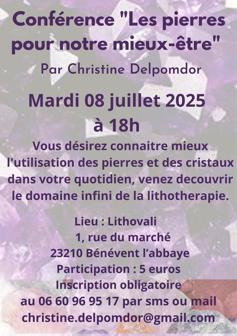 conférence lithotherapie