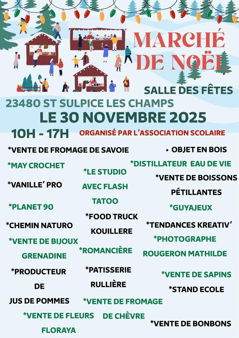 marché noel saint sulpice les champs