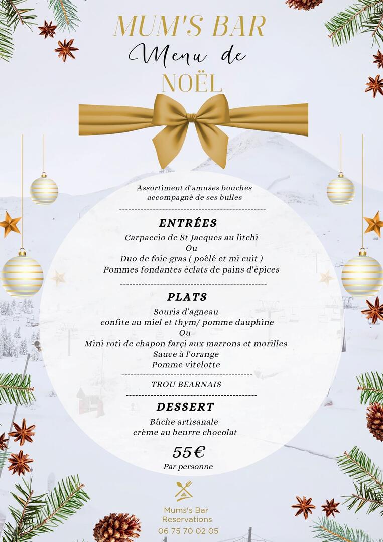 menu noel Mums