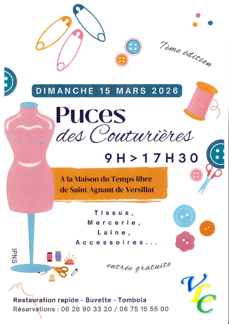 puces couturières VLC 15 mars 2026