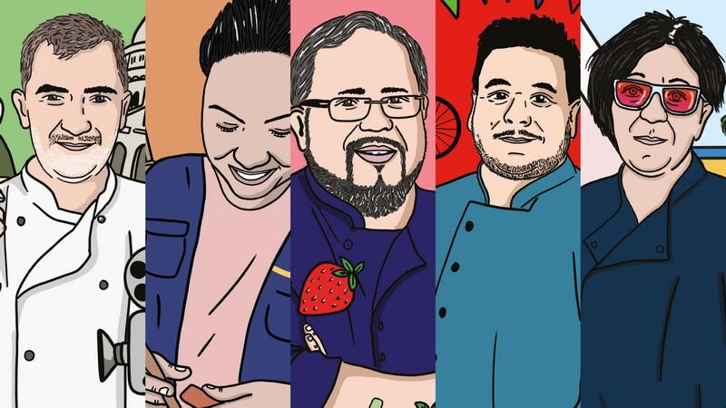 5 Chefs au piano-illustration Ivan Peev