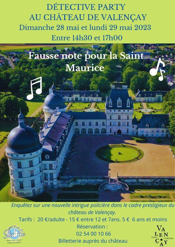 Detective party Valencay - Fausse note pour Saint-Maurice